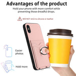 حافظة هاتف مع حامل بطاقة وخاتم R20، لهواتف iPhone XS / X، لهاتف iPhone XR، لهاتف iPhone XS Max، لهواتف iPhone 8 Plus / 7 Plus
