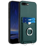 حافظة هاتف مع حامل بطاقة وخاتم R20، لهواتف iPhone XS / X، لهاتف iPhone XR، لهاتف iPhone XS Max، لهواتف iPhone 8 Plus / 7 Plus