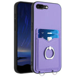 حافظة هاتف مع حامل بطاقة وخاتم R20، لهواتف iPhone XS / X، لهاتف iPhone XR، لهاتف iPhone XS Max، لهواتف iPhone 8 Plus / 7 Plus