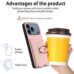 حافظة هاتف مع حامل بطاقة وخاتم R20، لهاتف iPhone 17 Pro Max، لهاتف iPhone 17 Pro، لهاتف iPhone 17، لهاتف iPhone Air، لهاتف iPhone 15 Pro Max، لهاتف iPhone 15 Pro، لهاتف iPhone 15 Plus، لهاتف iPhone 15
