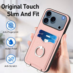 حافظة هاتف مع حامل بطاقة وخاتم R20، لهاتف iPhone 17 Pro Max، لهاتف iPhone 17 Pro، لهاتف iPhone 17، لهاتف iPhone Air، لهاتف iPhone 15 Pro Max، لهاتف iPhone 15 Pro، لهاتف iPhone 15 Plus، لهاتف iPhone 15