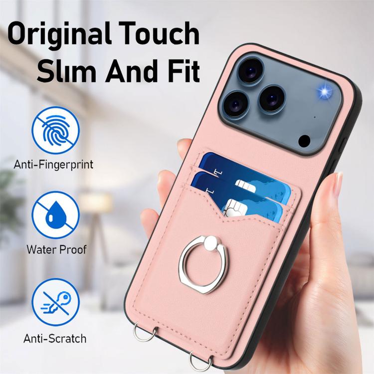 حافظة هاتف مع حامل بطاقة وخاتم R20، لهاتف iPhone 17 Pro Max، لهاتف iPhone 17 Pro، لهاتف iPhone 17، لهاتف iPhone Air، لهاتف iPhone 15 Pro Max، لهاتف iPhone 15 Pro، لهاتف iPhone 15 Plus، لهاتف iPhone 15