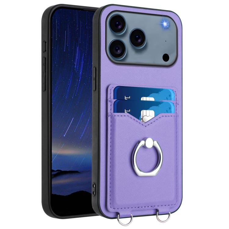 حافظة هاتف مع حامل بطاقة وخاتم R20، لهاتف iPhone 17 Pro Max، لهاتف iPhone 17 Pro، لهاتف iPhone 17، لهاتف iPhone Air، لهاتف iPhone 15 Pro Max، لهاتف iPhone 15 Pro، لهاتف iPhone 15 Plus، لهاتف iPhone 15