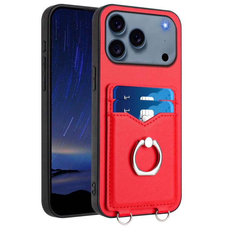 حافظة هاتف مع حامل بطاقة وخاتم R20، لهاتف iPhone 17 Pro Max، لهاتف iPhone 17 Pro، لهاتف iPhone 17، لهاتف iPhone Air، لهاتف iPhone 15 Pro Max، لهاتف iPhone 15 Pro، لهاتف iPhone 15 Plus، لهاتف iPhone 15