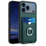 حافظة هاتف مع حامل بطاقة وخاتم R20، لهاتف iPhone 17 Pro Max، لهاتف iPhone 17 Pro، لهاتف iPhone 17، لهاتف iPhone Air، لهاتف iPhone 15 Pro Max، لهاتف iPhone 15 Pro، لهاتف iPhone 15 Plus، لهاتف iPhone 15