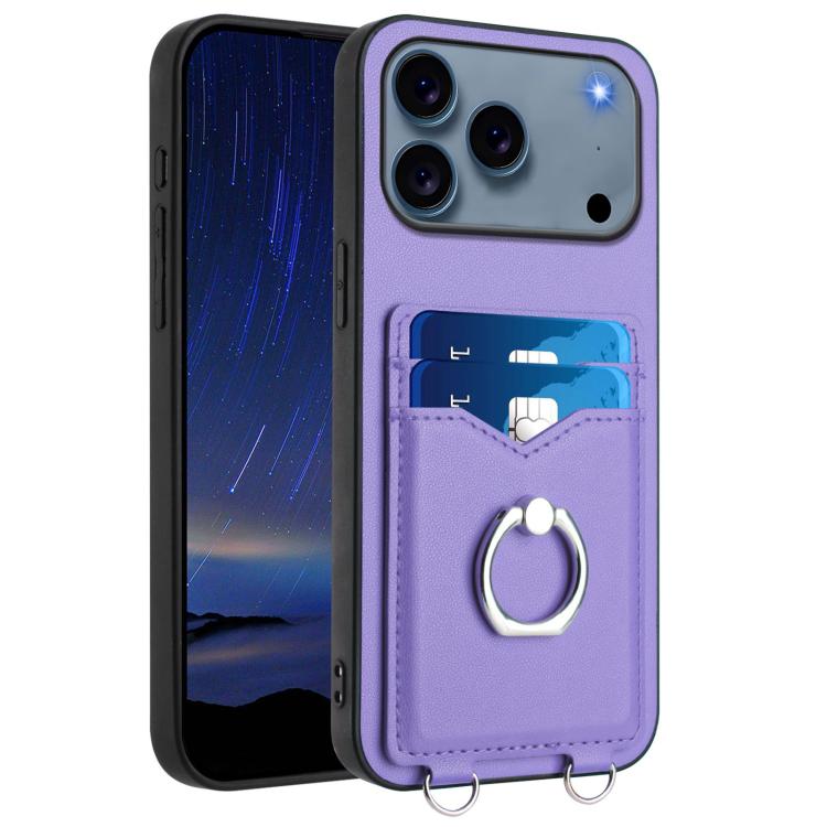 حافظة هاتف مع حامل بطاقة وخاتم R20، لهاتف iPhone 17 Pro Max، لهاتف iPhone 17 Pro، لهاتف iPhone 17، لهاتف iPhone Air، لهاتف iPhone 15 Pro Max، لهاتف iPhone 15 Pro، لهاتف iPhone 15 Plus، لهاتف iPhone 15