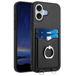 حافظة هاتف مع حامل بطاقة وخاتم R20، لهاتف iPhone 17 Pro Max، لهاتف iPhone 17 Pro، لهاتف iPhone 17، لهاتف iPhone Air، لهاتف iPhone 15 Pro Max، لهاتف iPhone 15 Pro، لهاتف iPhone 15 Plus، لهاتف iPhone 15