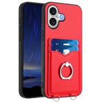 حافظة هاتف مع حامل بطاقة وخاتم R20، لهاتف iPhone 17 Pro Max، لهاتف iPhone 17 Pro، لهاتف iPhone 17، لهاتف iPhone Air، لهاتف iPhone 15 Pro Max، لهاتف iPhone 15 Pro، لهاتف iPhone 15 Plus، لهاتف iPhone 15