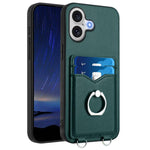 حافظة هاتف مع حامل بطاقة وخاتم R20، لهاتف iPhone 17 Pro Max، لهاتف iPhone 17 Pro، لهاتف iPhone 17، لهاتف iPhone Air، لهاتف iPhone 15 Pro Max، لهاتف iPhone 15 Pro، لهاتف iPhone 15 Plus، لهاتف iPhone 15