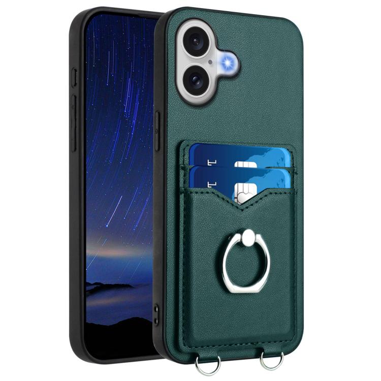 حافظة هاتف مع حامل بطاقة وخاتم R20، لهاتف iPhone 17 Pro Max، لهاتف iPhone 17 Pro، لهاتف iPhone 17، لهاتف iPhone Air، لهاتف iPhone 15 Pro Max، لهاتف iPhone 15 Pro، لهاتف iPhone 15 Plus، لهاتف iPhone 15