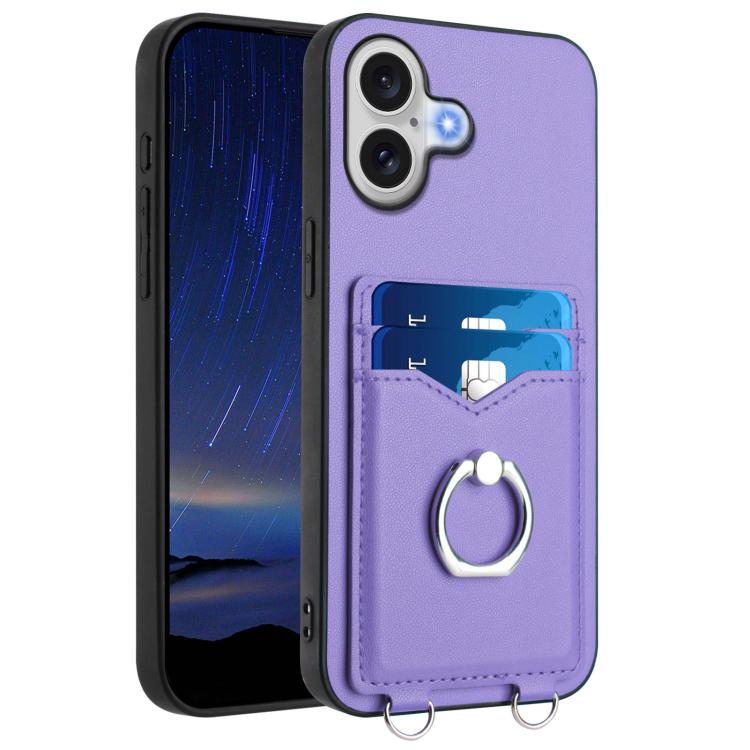 حافظة هاتف مع حامل بطاقة وخاتم R20، لهاتف iPhone 17 Pro Max، لهاتف iPhone 17 Pro، لهاتف iPhone 17، لهاتف iPhone Air، لهاتف iPhone 15 Pro Max، لهاتف iPhone 15 Pro، لهاتف iPhone 15 Plus، لهاتف iPhone 15