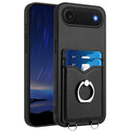 حافظة هاتف مع حامل بطاقة وخاتم R20، لهاتف iPhone 17 Pro Max، لهاتف iPhone 17 Pro، لهاتف iPhone 17، لهاتف iPhone Air، لهاتف iPhone 15 Pro Max، لهاتف iPhone 15 Pro، لهاتف iPhone 15 Plus، لهاتف iPhone 15
