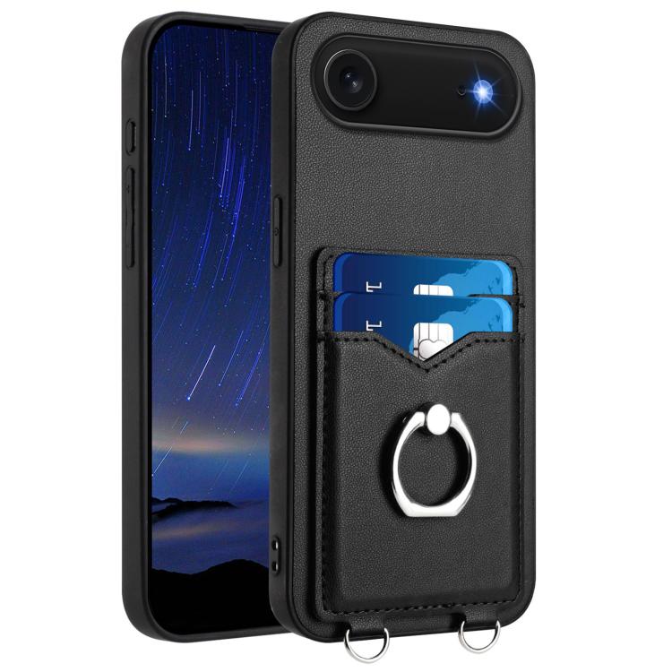 حافظة هاتف مع حامل بطاقة وخاتم R20، لهاتف iPhone 17 Pro Max، لهاتف iPhone 17 Pro، لهاتف iPhone 17، لهاتف iPhone Air، لهاتف iPhone 15 Pro Max، لهاتف iPhone 15 Pro، لهاتف iPhone 15 Plus، لهاتف iPhone 15