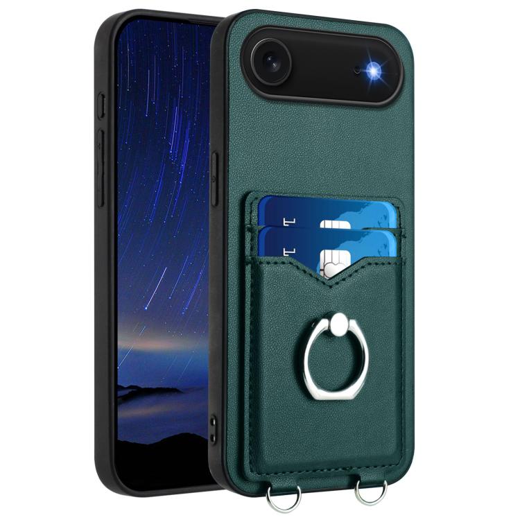 حافظة هاتف مع حامل بطاقة وخاتم R20، لهاتف iPhone 17 Pro Max، لهاتف iPhone 17 Pro، لهاتف iPhone 17، لهاتف iPhone Air، لهاتف iPhone 15 Pro Max، لهاتف iPhone 15 Pro، لهاتف iPhone 15 Plus، لهاتف iPhone 15