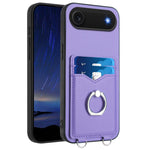 حافظة هاتف مع حامل بطاقة وخاتم R20، لهاتف iPhone 17 Pro Max، لهاتف iPhone 17 Pro، لهاتف iPhone 17، لهاتف iPhone Air، لهاتف iPhone 15 Pro Max، لهاتف iPhone 15 Pro، لهاتف iPhone 15 Plus، لهاتف iPhone 15