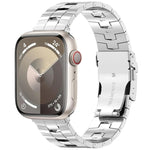 Rice Ears Safety Buckle Titanium Alloy Watch Band, For Apple Watch Series 5 44mm, For Apple Watch Series 4 44mm, For Apple Watch Series 3 42mm