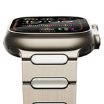 Oval Butterfly Buckle Titanium Alloy Watch Band, For Apple Watch SE 2023 44mm, For Apple Watch Ultra 2 49mm, For Apple Watch Series 9 45mm, For Apple Watch Ultra 49mm, For Apple Watch Series 8 45mm, For Apple Watch SE 2022 44mm                         ...