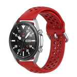 سوار رياضي من السيليكون بلون صلب موديل R850، الحجم: حجم حر 20مم، لساعات Galaxy Watch 3 مقاس 41مم