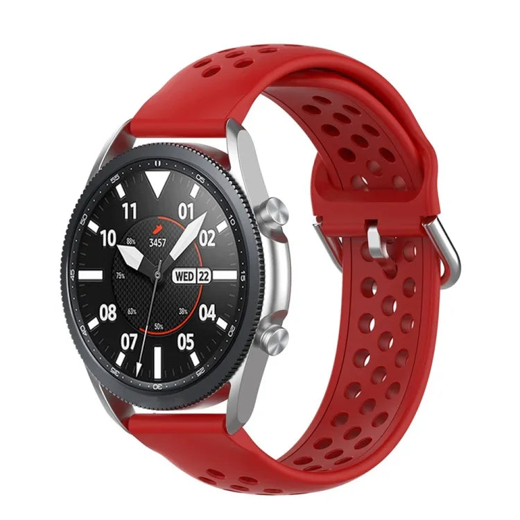 سوار رياضي من السيليكون بلون صلب موديل R850، الحجم: حجم حر 20مم، لساعات Galaxy Watch 3 مقاس 41مم