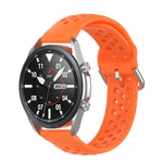 سوار رياضي من السيليكون بلون صلب موديل R850، الحجم: حجم حر 20مم، لساعات Galaxy Watch 3 مقاس 41مم