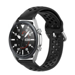 سوار رياضي من السيليكون بلون صلب موديل R850، الحجم: حجم حر 20مم، لساعات Galaxy Watch 3 مقاس 41مم