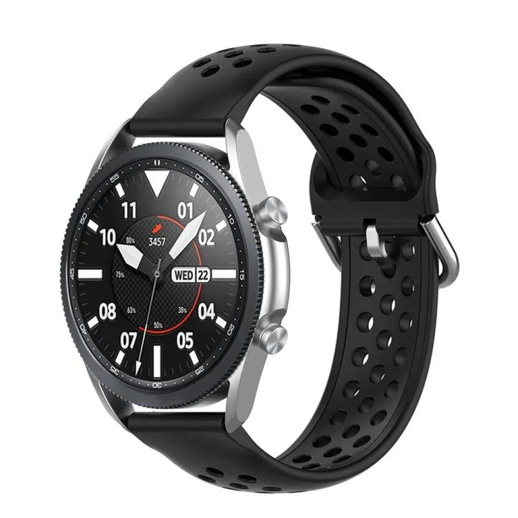 سوار رياضي من السيليكون بلون صلب موديل R850، الحجم: حجم حر 20مم، لساعات Galaxy Watch 3 مقاس 41مم
