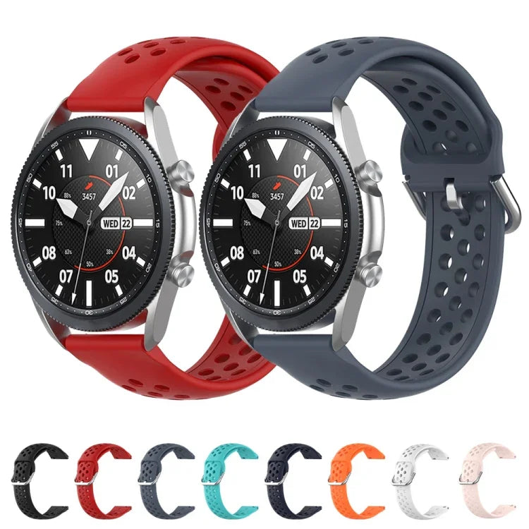 سوار رياضي من السيليكون بلون صلب موديل R850، الحجم: حجم حر 20مم، لساعات Galaxy Watch 3 مقاس 41مم