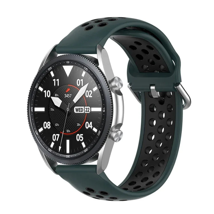 سوار رياضي من السيليكون بلونين، الحجم: حجم حر 20مم، لساعات Galaxy Watch 3 مقاس 41مم