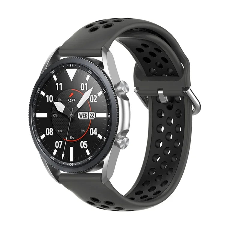 سوار رياضي من السيليكون بلونين، الحجم: حجم حر 20مم، لساعات Galaxy Watch 3 مقاس 41مم