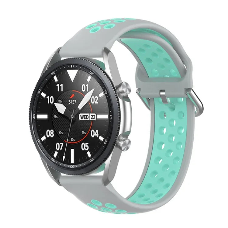 سوار رياضي من السيليكون بلونين، الحجم: حجم حر 20مم، لساعات Galaxy Watch 3 مقاس 41مم