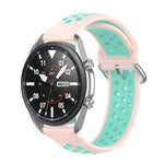 سوار رياضي من السيليكون بلونين، الحجم: حجم حر 20مم، لساعات Galaxy Watch 3 مقاس 41مم