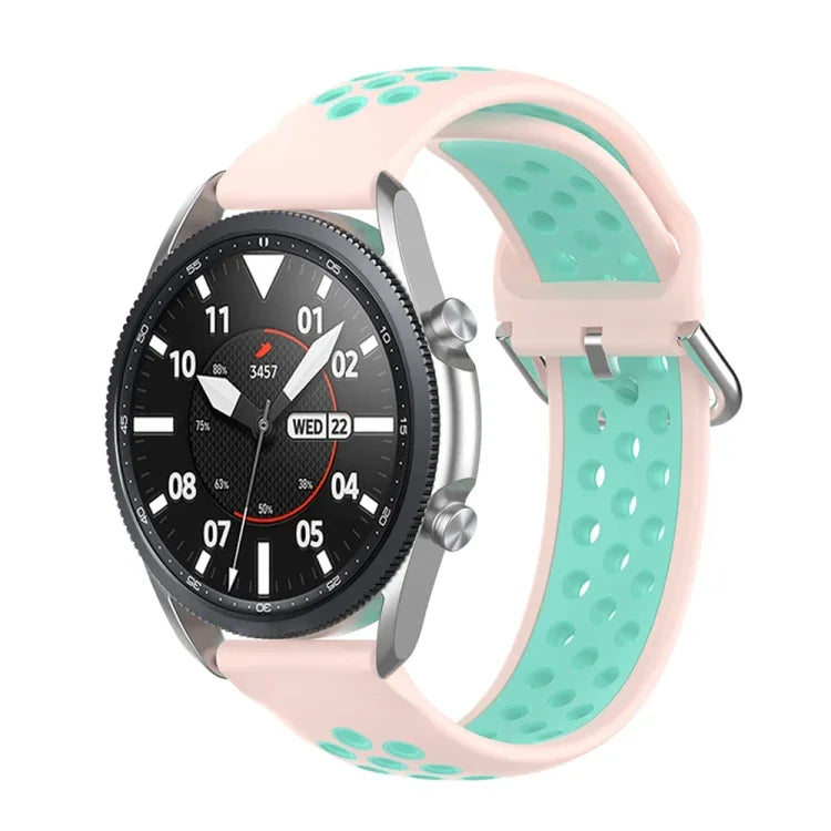 سوار رياضي من السيليكون بلونين، الحجم: حجم حر 20مم، لساعات Galaxy Watch 3 مقاس 41مم