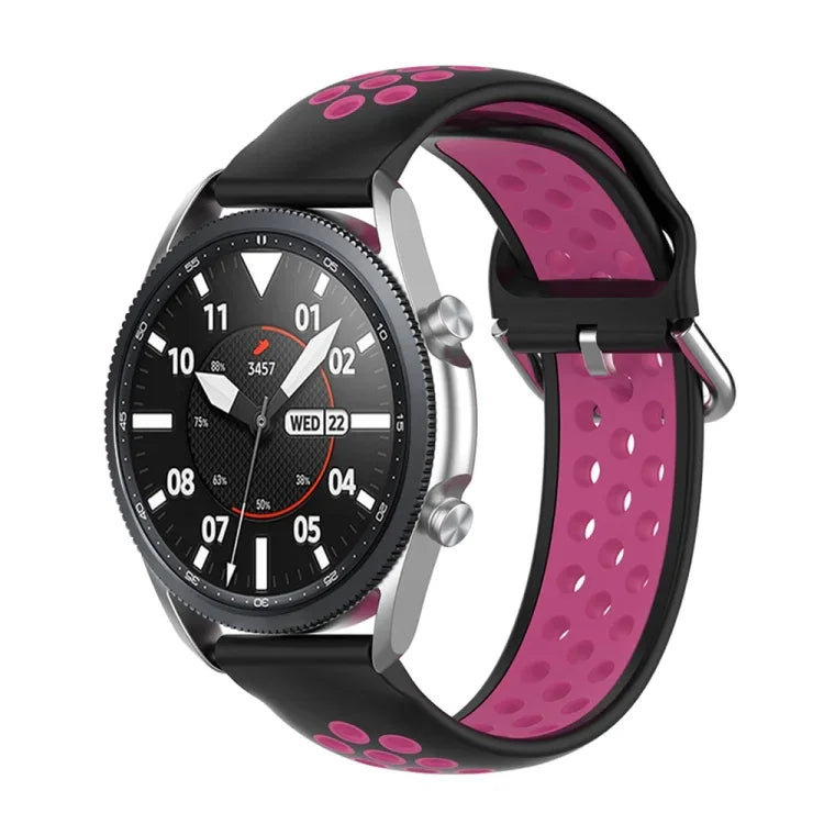 سوار رياضي من السيليكون بلونين، الحجم: حجم حر 20مم، لساعات Galaxy Watch 3 مقاس 41مم