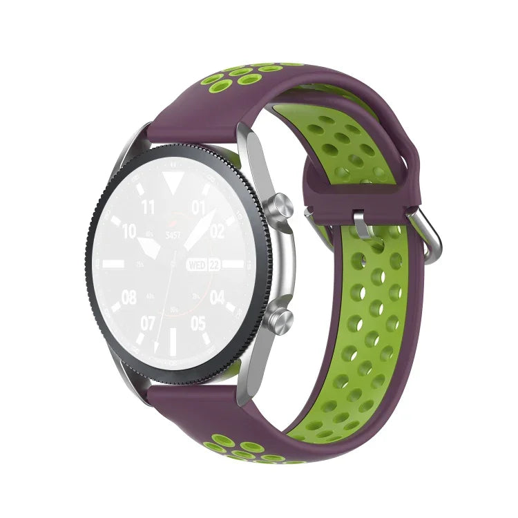 سوار رياضي من السيليكون بلونين، الحجم: حجم حر 20مم، لساعات Galaxy Watch 3 مقاس 41مم