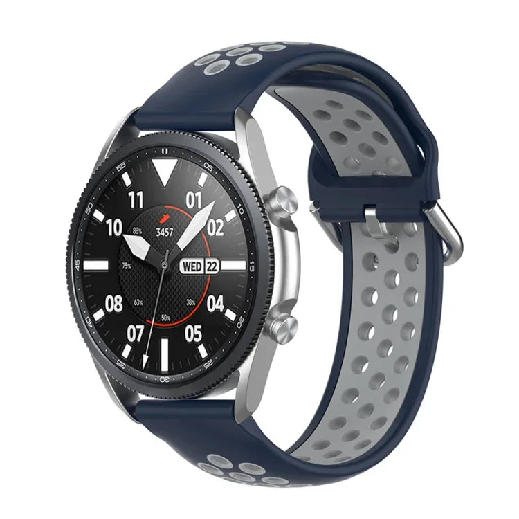 سوار رياضي من السيليكون بلونين، الحجم: حجم حر 20مم، لساعات Galaxy Watch 3 مقاس 41مم
