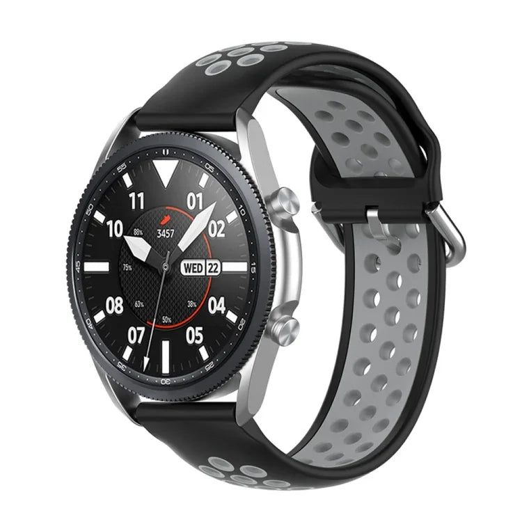 سوار رياضي من السيليكون بلونين، الحجم: حجم حر 20مم، لساعات Galaxy Watch 3 مقاس 41مم