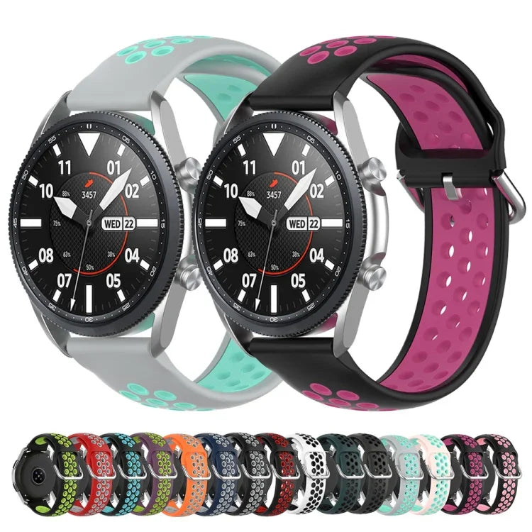 سوار رياضي من السيليكون بلونين، الحجم: حجم حر 20مم، لساعات Galaxy Watch 3 مقاس 41مم