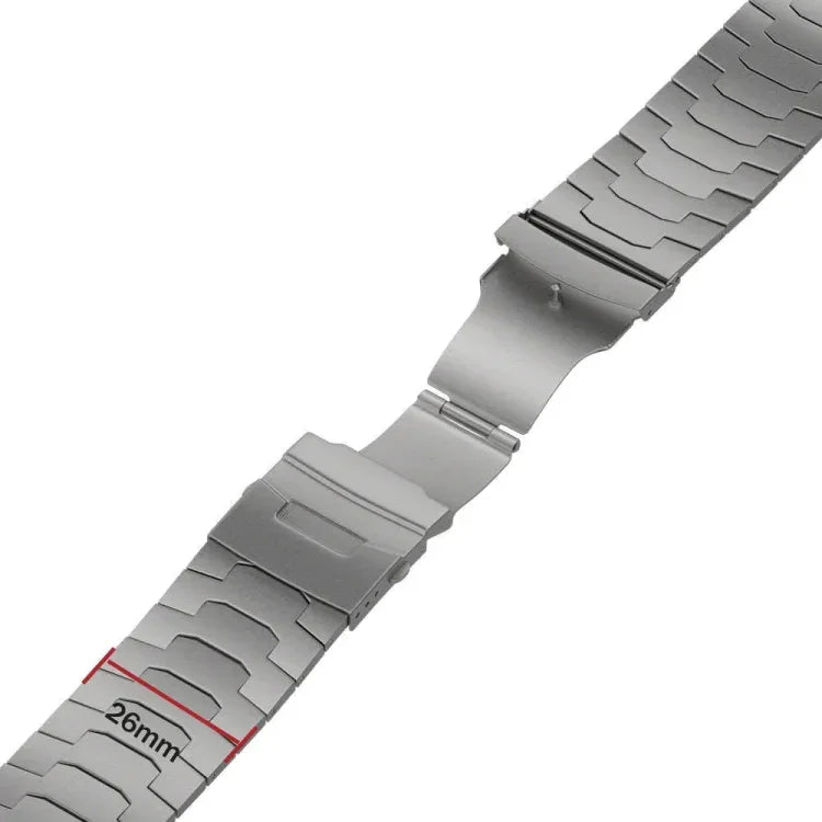 26mm Oracle Safety Buckle Titanium Alloy Watch Band, For Apple Watch SE 2023 44mm, For Apple Watch Ultra 2 49mm, For Apple Watch Series 9 45mm, For Apple Watch Ultra 49mm, For Apple Watch Series 8 45mm, For Apple Watch SE 2022 44mm                     ...