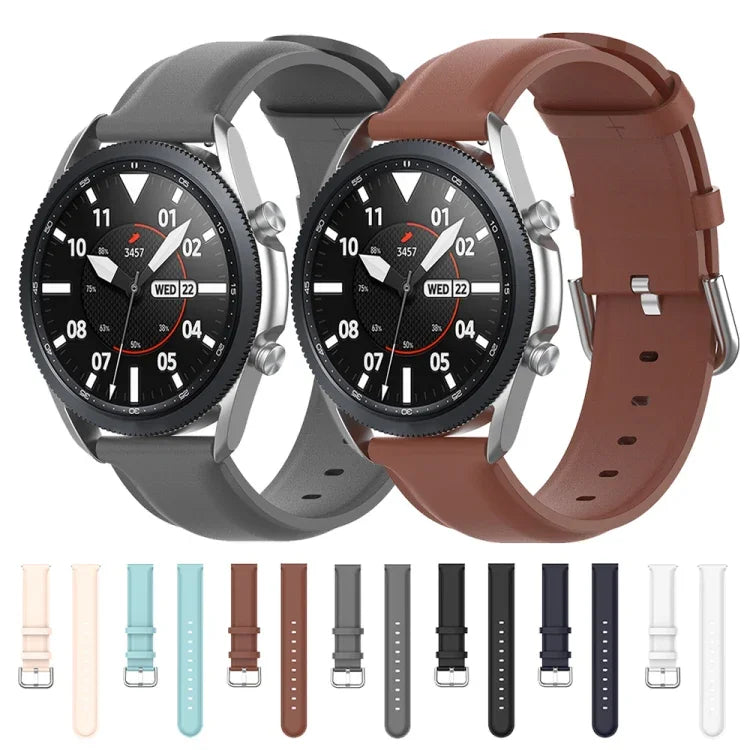 سوار جلد ذيل دائري، الحجم: حجم حر 20مم، لساعات Galaxy Watch 3 مقاس 41مم