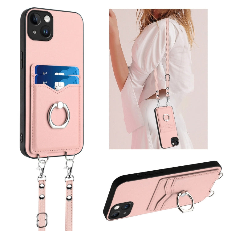 حافظة هاتف مع حامل بطاقة وخاتم R20 بحبل كروس بودي، لهاتف iPhone 17 Pro Max، لهاتف iPhone 17 Pro، لهاتف iPhone 17، لهاتف iPhone Air، لهاتف iPhone 15 Pro Max، لهاتف iPhone 15 Pro، لهاتف iPhone 15 Plus، لهاتف iPhone 15
