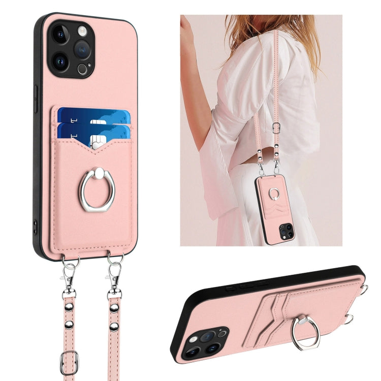 حافظة هاتف بحامل بطاقات بحلقة وحبل عابر للجسم R20، لهواتف iPhone 14 Plus، iPhone 14، iPhone 14 Pro، iPhone 14 Pro Max، iPhone SE 2022 / SE 2020 / 8، iPhone 13 Pro Max، iPhone 13 Pro، iPhone 13