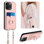 حافظة هاتف بحامل بطاقات بحلقة وحبل عابر للجسم R20، لهواتف iPhone 14 Plus، iPhone 14، iPhone 14 Pro، iPhone 14 Pro Max، iPhone SE 2022 / SE 2020 / 8، iPhone 13 Pro Max، iPhone 13 Pro، iPhone 13