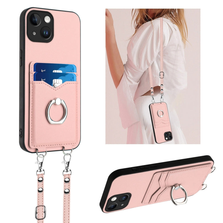 حافظة هاتف بحامل بطاقات بحلقة وحبل عابر للجسم R20، لهواتف iPhone 14 Plus، iPhone 14، iPhone 14 Pro، iPhone 14 Pro Max، iPhone SE 2022 / SE 2020 / 8، iPhone 13 Pro Max، iPhone 13 Pro، iPhone 13