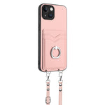 حافظة هاتف بحامل بطاقات بحلقة وحبل عابر للجسم R20، لهواتف iPhone 13 mini، iPhone 12، iPhone 12 Pro Max، iPhone 12 Pro، iPhone 12 mini، iPhone 11 Pro Max، iPhone 11، iPhone 11 Pro