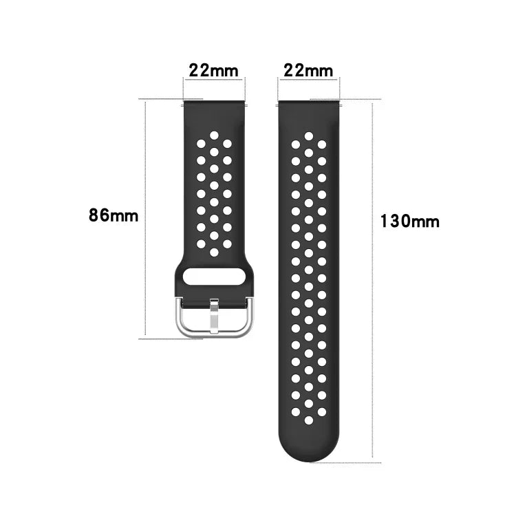 سوار رياضي من السيليكون بلون صلب، الحجم: حجم حر 22مم، لساعات Galaxy Watch 3 مقاس 45مم