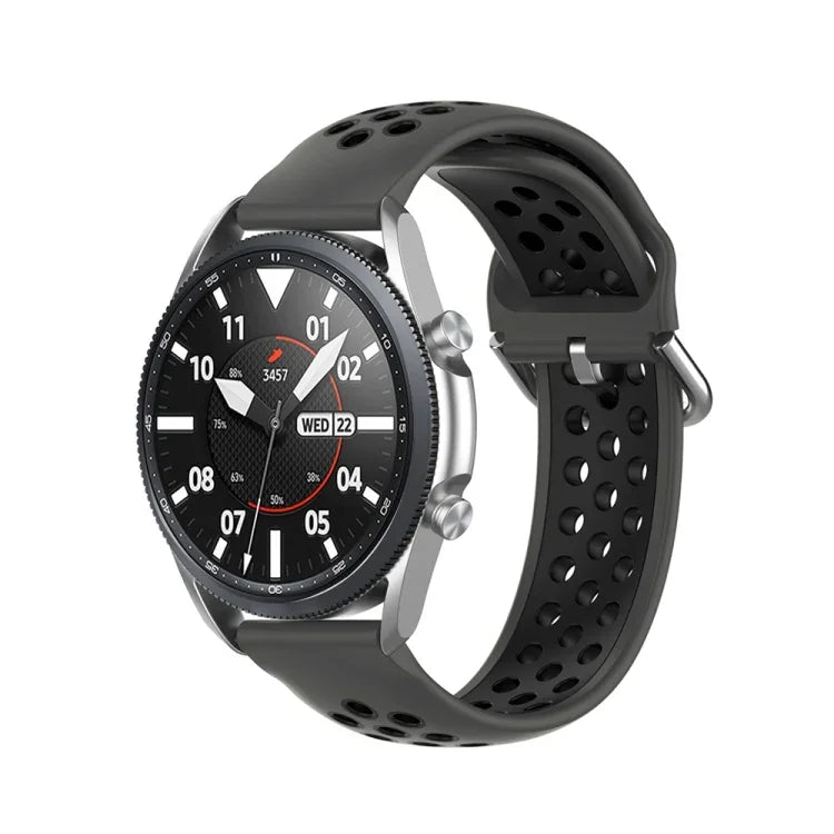 سوار رياضي من السيليكون بلون صلب، الحجم: حجم حر 22مم، لساعات Galaxy Watch 3 مقاس 45مم