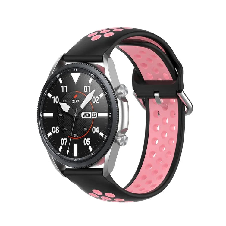 سوار رياضي من السيليكون بلون صلب، الحجم: حجم حر 22مم، لساعات Galaxy Watch 3 مقاس 45مم