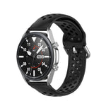 سوار رياضي من السيليكون بلون صلب، الحجم: حجم حر 22مم، لساعات Galaxy Watch 3 مقاس 45مم