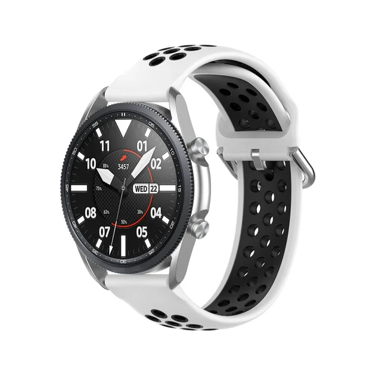 سوار رياضي من السيليكون بلونين، الحجم: 22مم، لساعات Galaxy Watch 3 مقاس 45مم