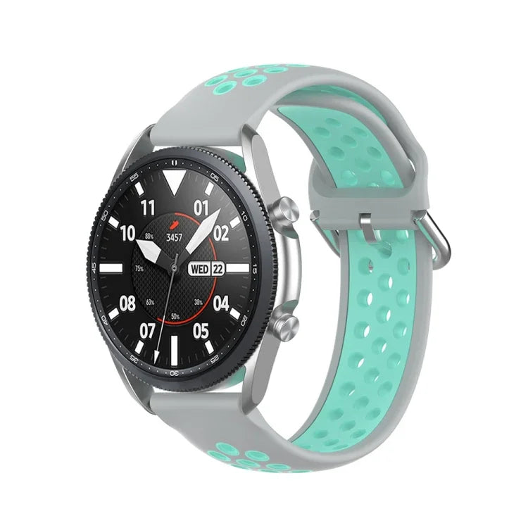سوار رياضي من السيليكون بلونين، الحجم: 22مم، لساعات Galaxy Watch 3 مقاس 45مم